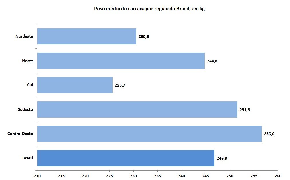 peso médio de carcaça