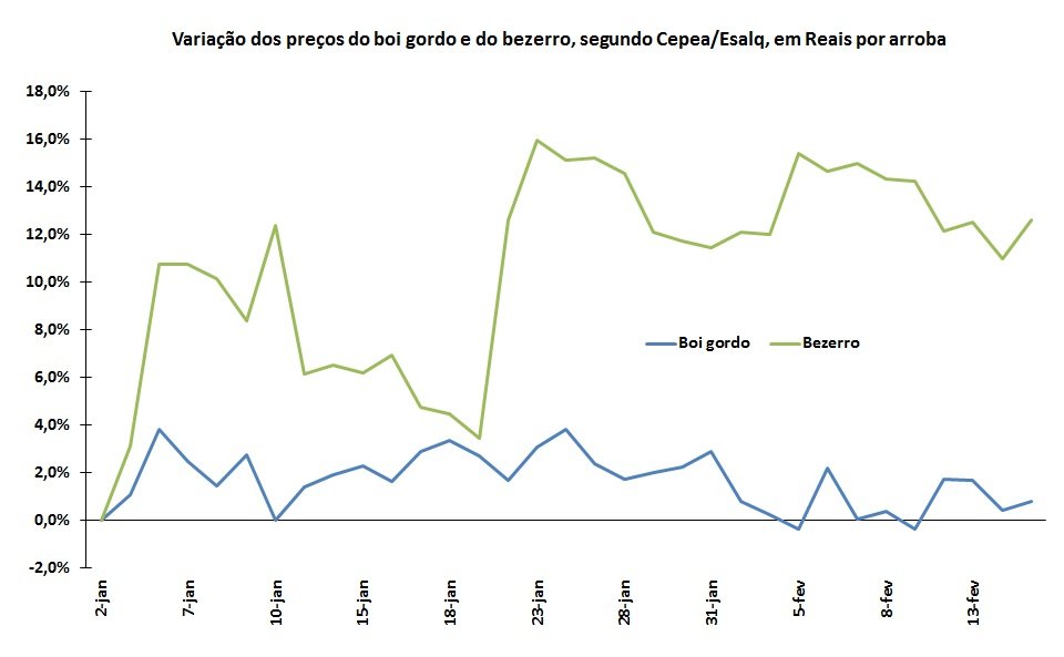 preços do bezerro