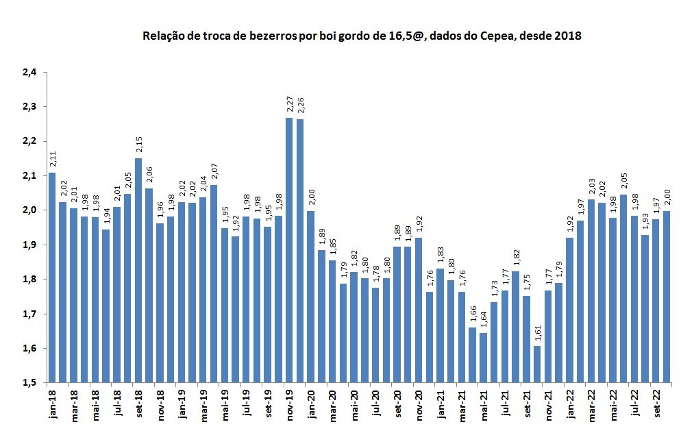 troca de bezerros por boi