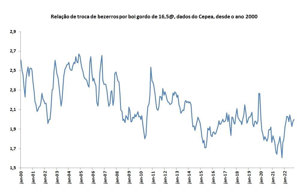 troca de bezerros por boi