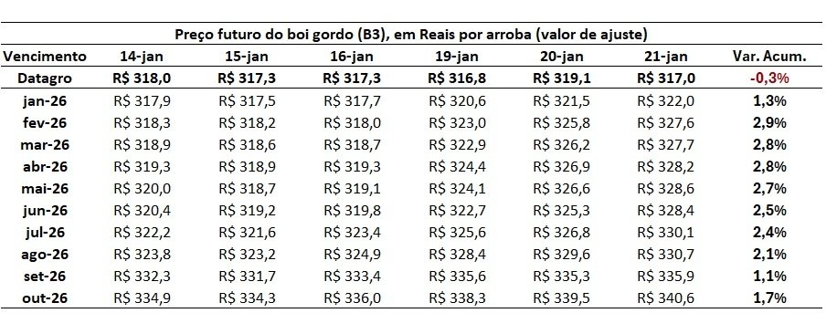 futuro do boi gordo